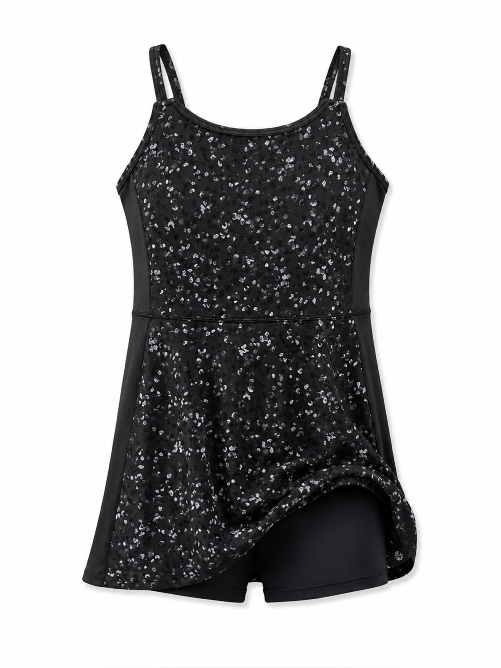 Oshkosh Black White & Gray Printed Athletic Dress w. Built-in Shorts Size 14